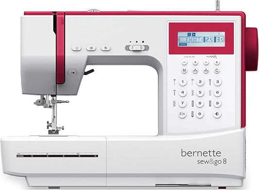 Máquina de coser electrónica Bernette Sew&amp;Go8 con 197 puntadas 